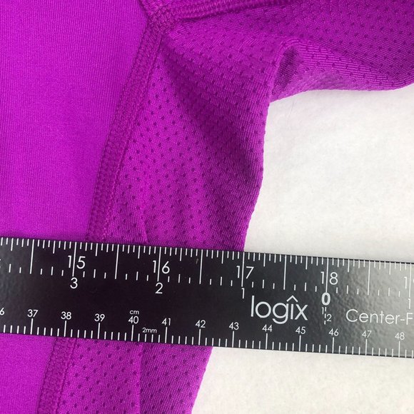 Nike Women's Size Medium Pro Combat Dri-Fit Compression Purple Active Pullover - Picture 5 of 11